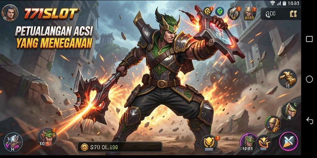 Tangkapan layar menunjukkan aksi seru dalam game 171SLOT.