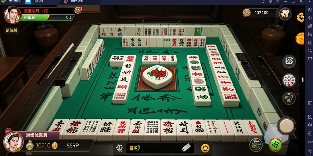 Tampilan screenshot gameplay Mahjong 55RP yang menegangkan dan menarik.