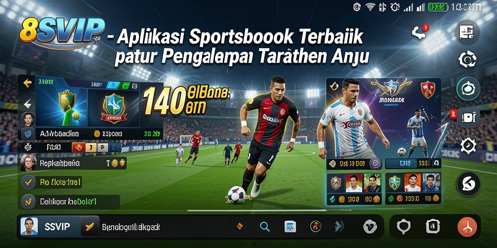 Tampilan gameplay aplikasi Sportsbook dengan berbagai pilihan taruhan.