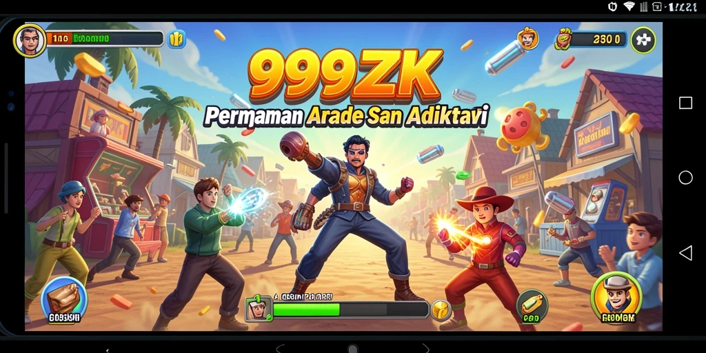 Screenshot permainan 999ZK menampilkan aksi seru dalam gameplay Arcade.