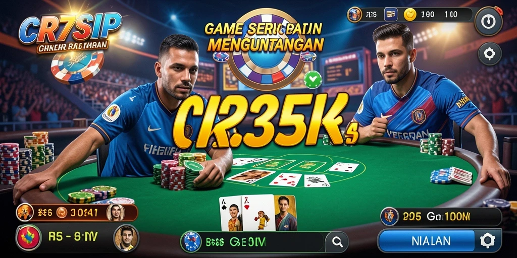Screenshot CR7SIP menampilkan gameplay poker yang menarik.