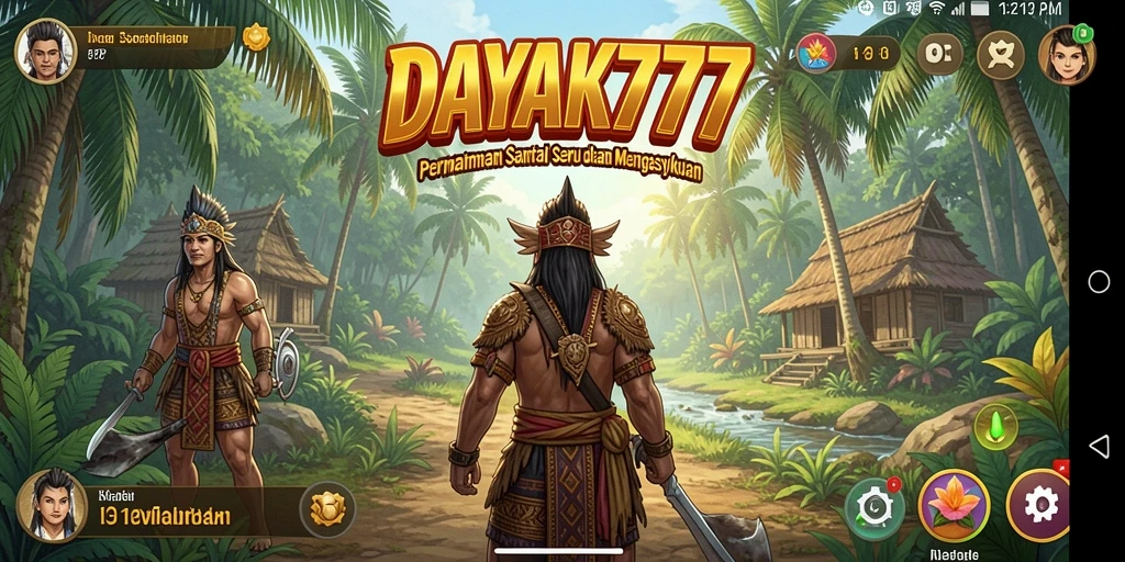 Screenshot yang menampilkan gameplay seru DAYAK777.