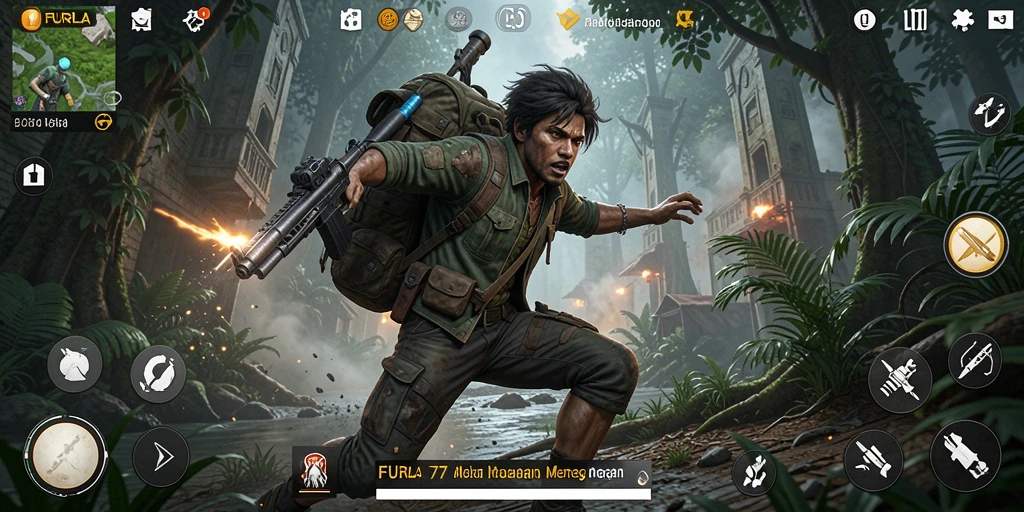 Gameplay aksion FURLA77 yang mendebarkan dan penuh tantangan.