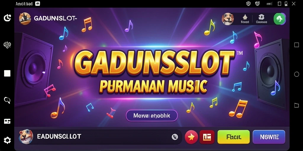Tampilan utama gameplay <strong>GADUNSLOT</strong> saat bermain musik secara interaktif.