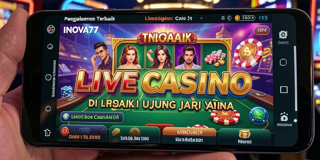 Tampilan gameplay Live Casino yang mendebarkan dan interaktif.