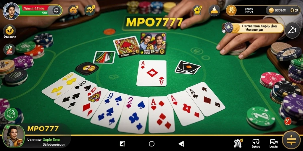 Tampilan gameplay menarik dalam aplikasi Gaple MPO777.