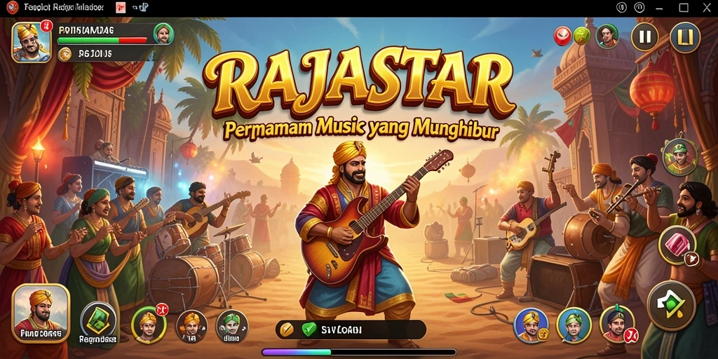 Screenshot utama RAJASTAR menampilkan gameplay interaktif dan menarik.