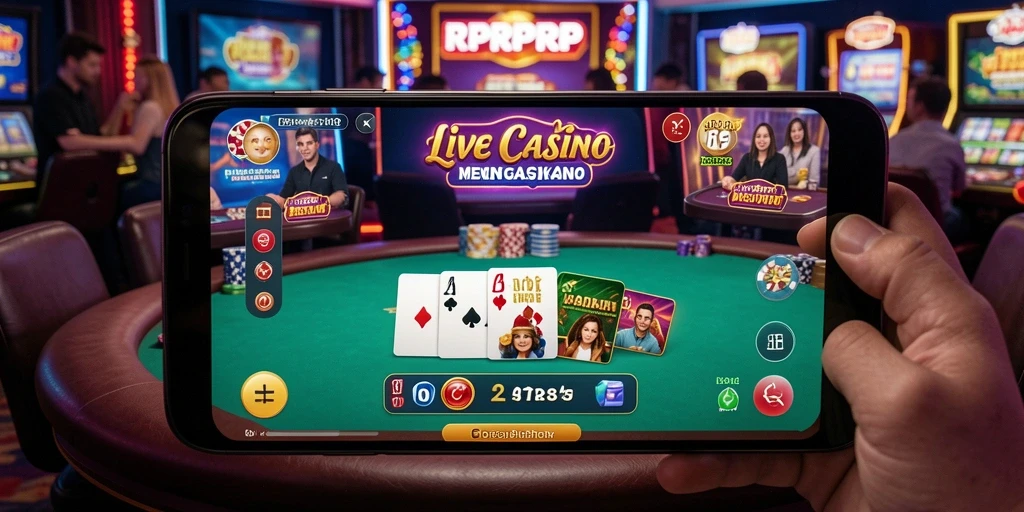 Tampilan gameplay RPRPRP yang mendebarkan di Live Casino.